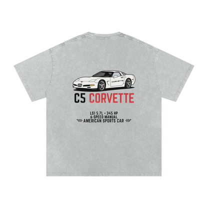 Snow Washed Oversized Cotton T-Shirt