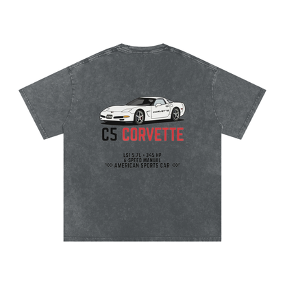 Snow Washed Oversized Cotton T-Shirt