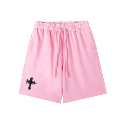 Cross-Vintage washed shorts