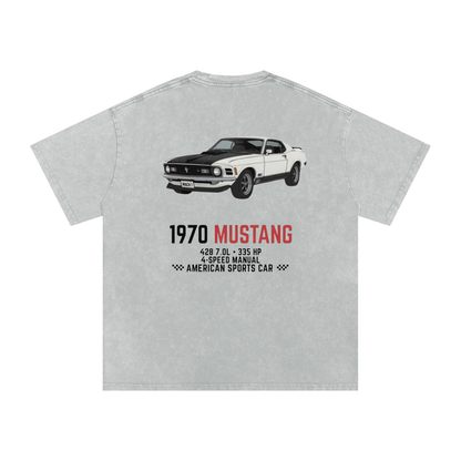 Snow Washed Oversized Cotton T-Shirt