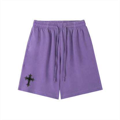 Cross-Vintage washed shorts